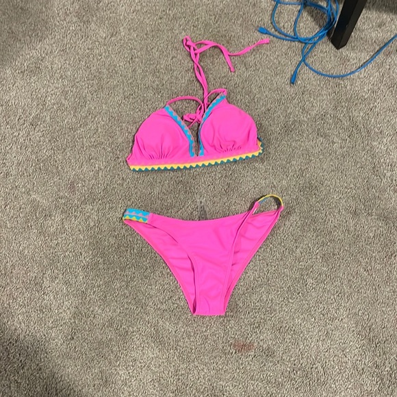 SHEIN Swim Shein Neon Pink Bathing Suit Poshmark